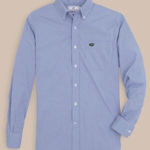 Southern Tide Florida Gators Gingham Button-Down Shirt - Medium‎